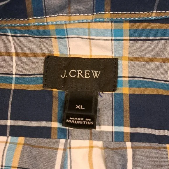J. Crew Men's XL Four Button Pullover Plaid Shirt New With Tags Style A9334 - Picture 2 of 16